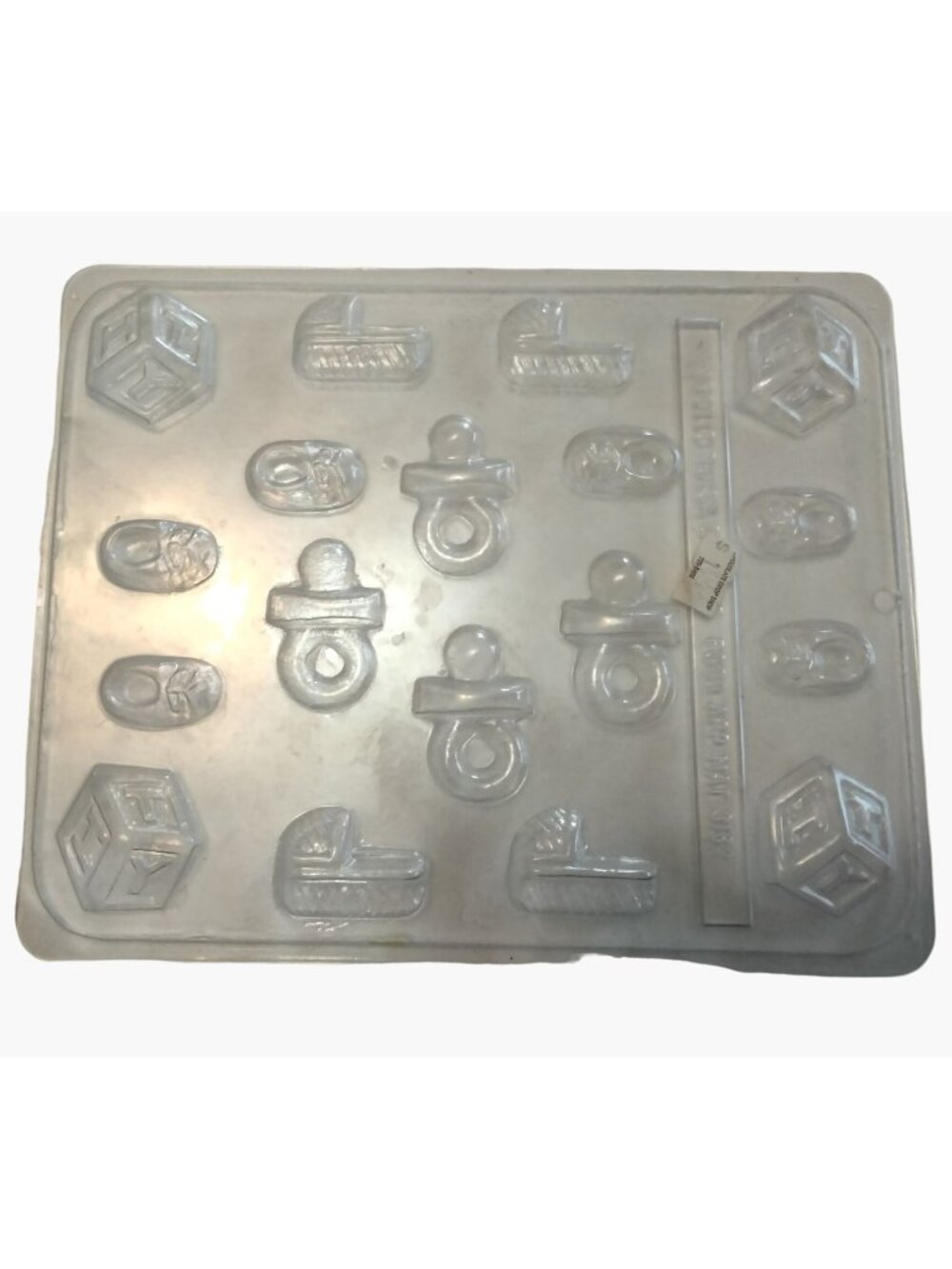 Apollo Baby Shower Candy Mold 3162 chocolate pacifier booties bassinette